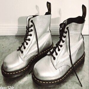 Dr. Martens 1460 Silver Combat Women's Boots Women's Size 9